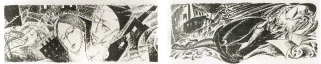 Самохвалов А.Н. Иллюстрации для литературного альманаха "Город". 1923